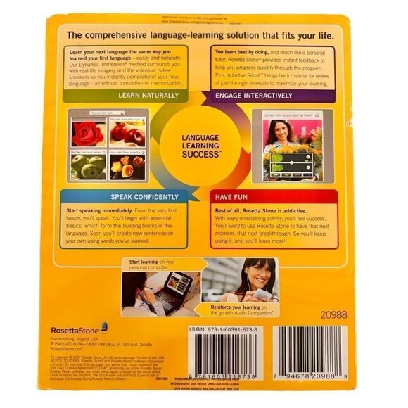 NWOT Rosetta Stone Ver 3 Spanish Latin America Level 1-3 Set W/ Audio Companion - Picture 2 of 4
